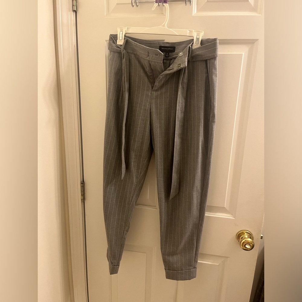 Tie waist trousers